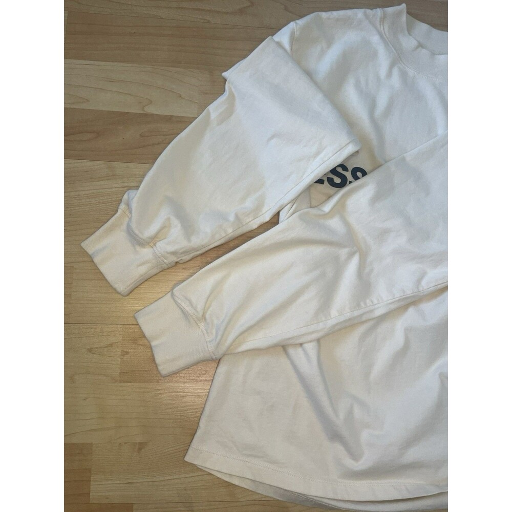 Fear Of God Essentials Men’s Long Sleeve Tee Buttercream Size XS - Picture 7 of 9